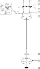 thumbnail of Arabella - Einzelne Pendelleuchte von Fabas Luce - 8W LED - Deckenleuchte Durchmesser 14cm Bernstein