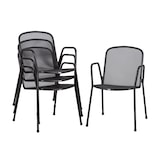 thumbnail of acamp 4er Set acamp Stapelsessel 56401 alfredo L54xW60xH82cm anthrazit