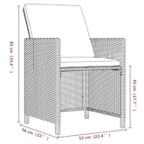 thumbnail of Helloshop26 - Conjunto de comedor de jardín de 5 piezas de resina tejida negra y cojines 02_0014892