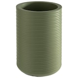 thumbnail of APS Gegolfde betonnen flessenkoeler - met meubelvriendelijke onderkant - voor 0,7-1,5 liter flessen - Ø 13/10 cm, hoogte 19,5 cm, groen
