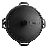 thumbnail of Ø40 Uchag 2mm stahl Utschak mit Abzugsrohr Utschag Outdoorofen 15L Gusseisen Kazan mit Gusseisen Deckel Kasan Feuerstelle Feldküche