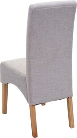 thumbnail of Esszimmerstuhl Latina, Küchenstuhl Stuhl, Stoff/Textil MVG-zertifiziert ~ creme-beige, helle Beine