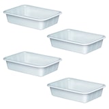 thumbnail of 4x Wanne mit umlaufendem U-Rand, LxBxH 610x440x150 mm, 25 Liter, Gewicht 1,3 kg, weiß