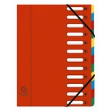 thumbnail of Exacompta Ordnungsmappe HARMONIKA mit ausgestanzten Fenstern und Gummizug , aus Colorspan-Karton, mit 12 Fächern, für DIN A4