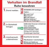 thumbnail of Notfallplan Verhalten im Brandfall, KRO, Kunststoff, 200x200mm, ASR A1.3, DIN EN ISO 7010