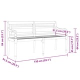 thumbnail of vidaXL Batavia-Bank mit Taupe Kissen 150 cm Massivholz Teak