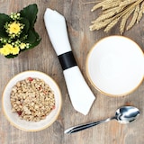 thumbnail of 6x Wald ocker Müslischale Ø14,3cm 550ml Steingut 6 Pers Dessert-Bowl Weihnachten