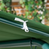 thumbnail of Outsunny Baloiço de Jardim de 3 Lugares com Almofada Toldo Ajustável e Estrutura de Metal 172x110x153cm Verde e Branco