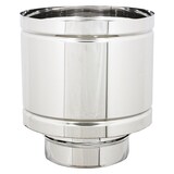 thumbnail of Fumaiolo comignolo cappello antivento a forma di Botte acciaio inox da 8 a 25 cm - 25 cm