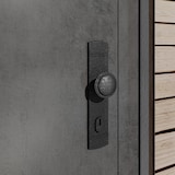 thumbnail of Antik Grauer Schutzbeschlag Türbeschlag Stahleinlage Knopf / Drücker DIN 8/72