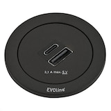 thumbnail of EVOline One Einbausteckdose mit USB-A / USB-C Charger, schwarz