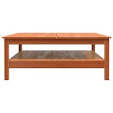 thumbnail of Mesa de centro madera maciza de pino marrón cera 100x100x40 cm