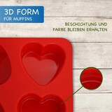 thumbnail of Silikonform Herzen - rot 27 x 19 x 4cm - Silikon Form Backen, Seife & mehr - Backform