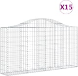 thumbnail of vidaXL Gabionen mit Hochbogen 15Stk. 200x30x100/120cm Verzinktes Eisen