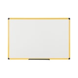 thumbnail of Bi-Office Industrial Ultrabrite Robuust Gelakt Stalen Magnetisch Whiteboard Met Een Geel Aluminium Omlijsting En Pennenbak, 90x60 cm