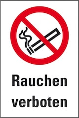 thumbnail of Schild I Verbots-Kombischild Rauchen verboten, Kunststoff, 300x400mm, ASR A1.3, DIN EN ISO 7010 P002