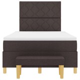thumbnail of vidaXL Boxspringbett mit Kopfteil Dunkelbraun 200 x 120 cm Stoff
