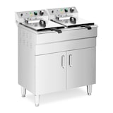 thumbnail of Helloshop26 - Friggitrice elettrica doppia 26 litri 10.000 watt rubinetto zona fredda mobile professionale in acciaio inox 14_0003983