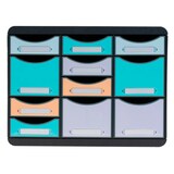 thumbnail of Exacompta - Réf. 3132796D - STORE-BOX - Caisson de rangement à 11 tiroirs - Dimensions extérieures : P 27 x l 35,5 x H 27,1 cm - Aquarel assorti