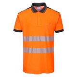 thumbnail of Portwest - Polo manches courtes PW3 HV Orange / Noir Taille L