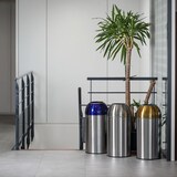 thumbnail of PROBBAX - OD-6140-SSSTL - Lixeira de cúpula aberta - 38 cm Ø x 74 cm de altura - 40 L - Aco inoxidável acetinado