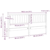 thumbnail of vidaXL Gepolstertes Kopfteil Braun 180 cm Massives Kiefernholz
