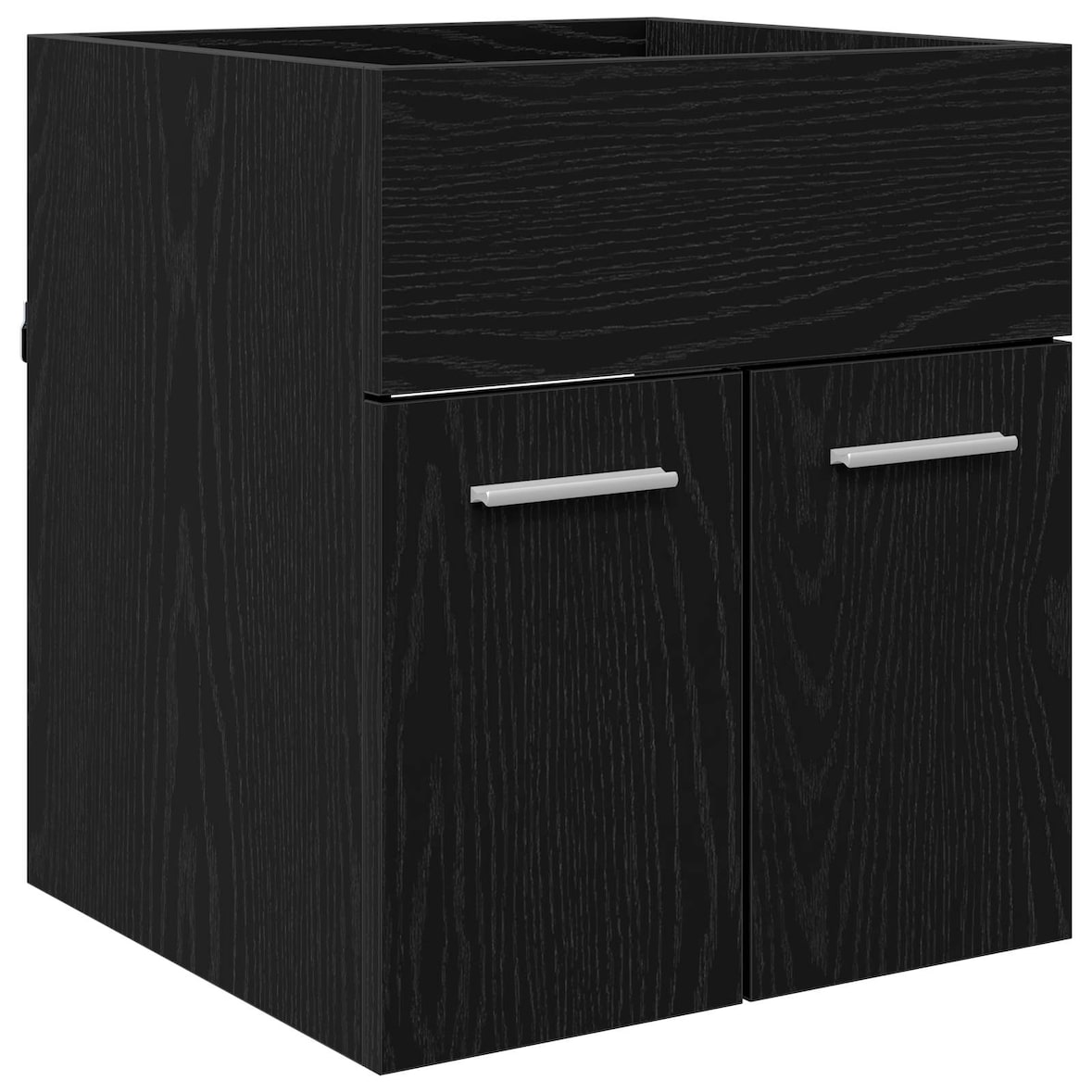 Helloshop26 - Moderner Spülenunterschrank 41 x 38,5 x 46 cm großer Stauraum elegantes schwarzes Holzwerkstoff 02_0058393