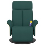 thumbnail of vidaXL Massagesessel mit Fußteil Dunkelgrün Stoff