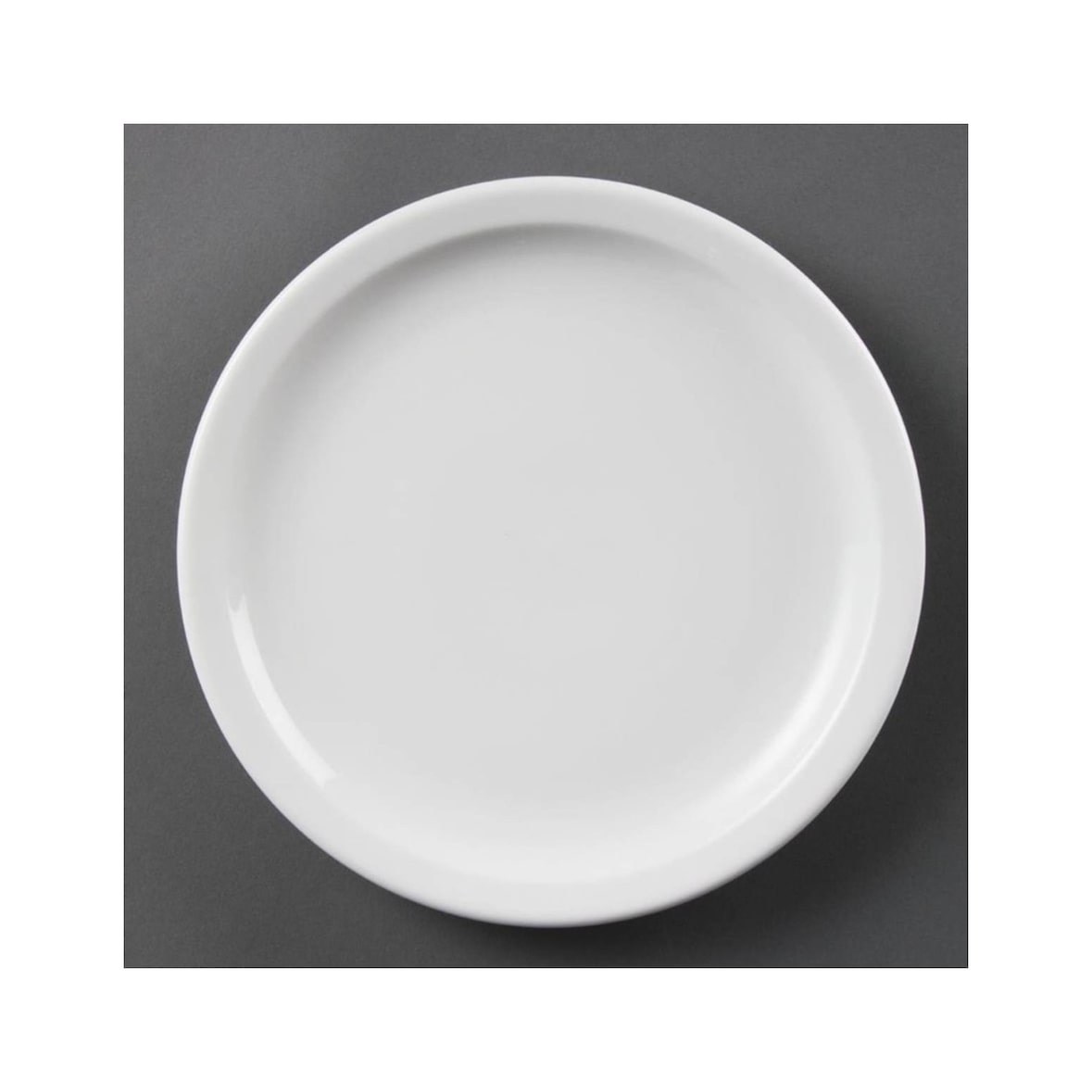 Olympia Whiteware borden met smalle rand 23 cm (12 stuks)