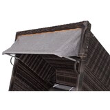 thumbnail of Strandkorb deVries PURE® Classic XL SUN Teak - PE stone grey - Dessin 466 - inkl. Schutzhülle