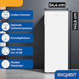 thumbnail of Exquisit Gefrierschrank, Tiefkühlschrank, Schnellgefrieren, 168 L, 4-Sterne-Gefrieren, Energieklasse D, Gefrierschrank gross, GS5230-HE-040D weiss