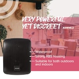 thumbnail of Artsound Altifalante de parede de 2 vias à prova de água, 3,5 e 0,5 polegadas, 100W, preto (2pcs)