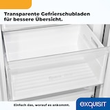 thumbnail of Exquisit Gefrierschrank, Tiefkühlschrank, Kombigerät, Kühlfunktion, 380 Liter, Schnellgefrieren, Schnellkühlen, GS5380-NF-H-050D inoxlook
