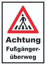 thumbnail of Schild Achtung Fußgängerüberweg A2 Rückseite selbstklebend