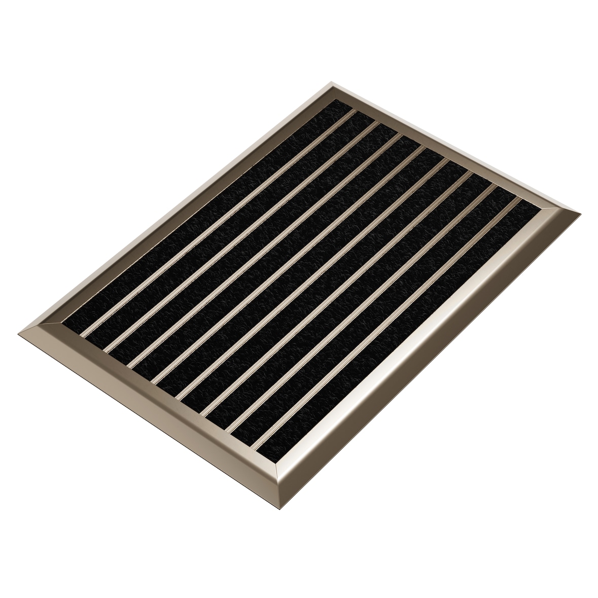 Fußmatte Außen Schmutzfangmatte für Draußen - 40 x 60 cm goldenem Aluminiumrand Wetterfester Fußabstreifer Outdoor Fußmatte