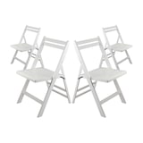thumbnail of Pack 4 Sedie Pieghevoli in Bambù Biano 46x44x78cm Bianco O91