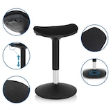 thumbnail of Taburete de pie / El bipedestador BALANCE SIT I B Tela negro hjh OFFICE