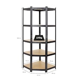 thumbnail of PROREGAL Eckregal Ragnar | HxBxT 180x70x40 cm | Fachlast 175kg | Schwarz | Schwerlastregal Stecksystem Lagerregal Regalsystem