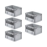thumbnail of PROREGAL 5x Eurobox NextGen Insight | HxBxT 22x30x40cm | 20 Liter | Seite offen | Eurobehälter, Transportbox, Transportbehälter