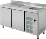 thumbnail of Kühler tisch 2 türen und spüle mit abtropfbecken - 1500x600x850 mm - 220 W 230/1V - 74579509 Eurast