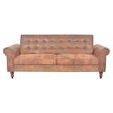 thumbnail of Helloshop26 - Canapé-lit convertible avec accoudoir 196 x 97 x 59 cm daim synthétique marron 02_0019646