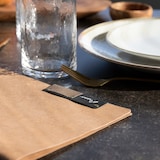 thumbnail of Securit® Porte-menu style nature en fibre naturelle imperméable beige - A5 (inclut un double insert affichant 4xA4)