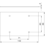 thumbnail of OBO Bettermann Abdeckplatte T12L P02S 9011 7408116