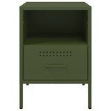 thumbnail of Tables de chevet 2 pcs vert olive 36x39x50,5 cm acier – Modèle Jasmin
