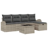 thumbnail of vidaXL Garten-Sofa-Set 6 pcs Hellgrau 234 x 117 x 85 cm Poly Rattan