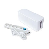 thumbnail of Steckdosenleiste mit Schalter und Kabelbox, 5 Schutzkontakt-Steckdosen, Kabel 1.5 m, 3G1.5, Innenbereich, Weiß