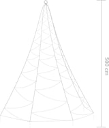 Ein kegelförmiges Netz, 500 cm hoch.
