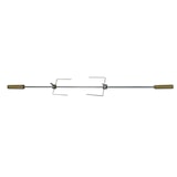 thumbnail of Spiedo girarrosto in acciaio INOX con manici in legno per barbecue