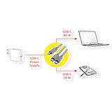 thumbnail of ROLINE USB Typ C Split-Ladekabel, C - 2x C, ST/ST, max. 100W, schwarz, 1,85 m