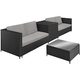 thumbnail of tectake Canapé de jardin Siena 4 places avec coffre de rangement - noir/gris - 404298
